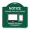 Signmission Please Lock All Doors Remove Valuables from Sight, Green & White Alum Sign, 18" x 18", GW-1818-23287 A-DES-GW-1818-23287 - alternate 1